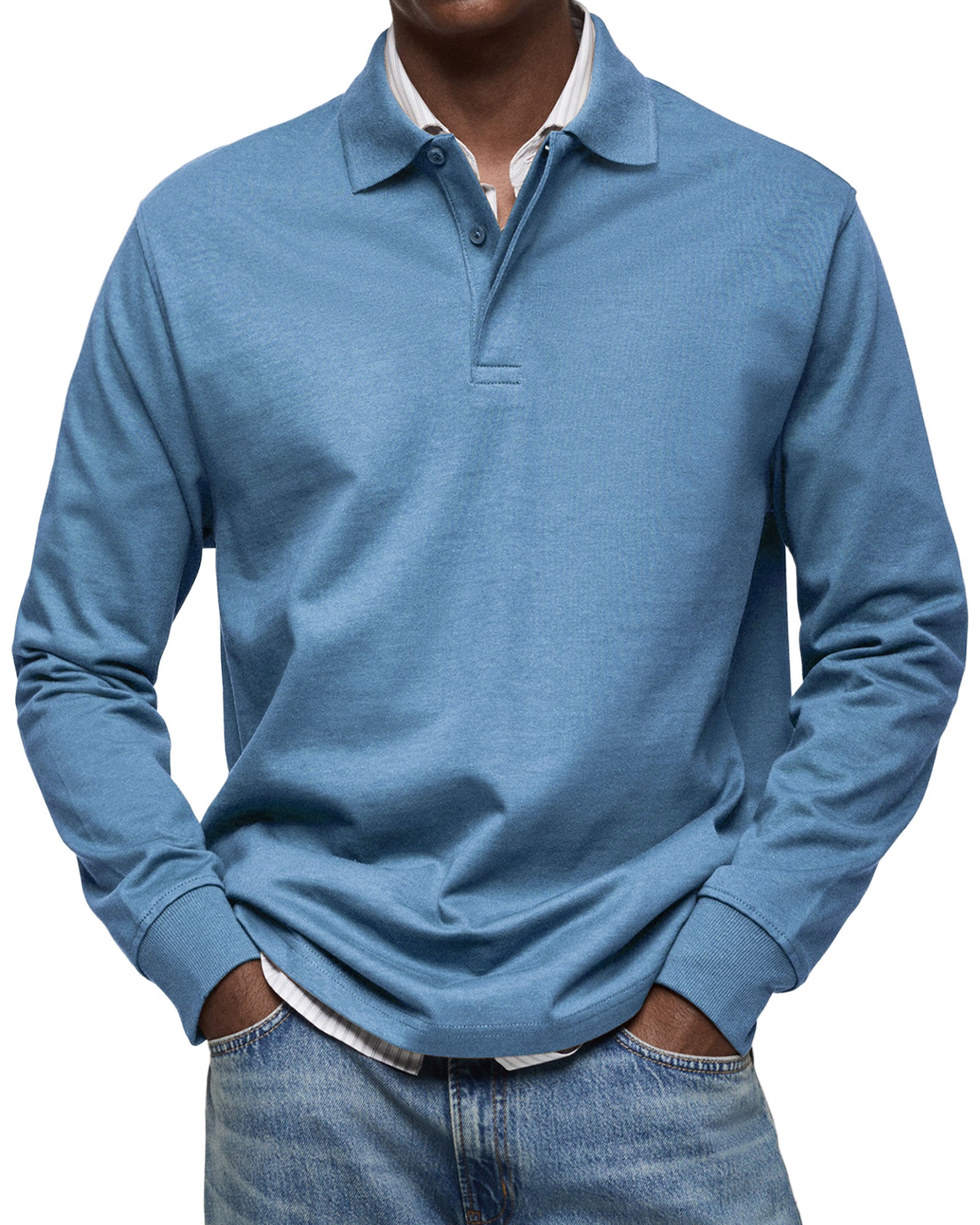 Bij Breeze™ | Casual Poloshirt met Lange Mouwen