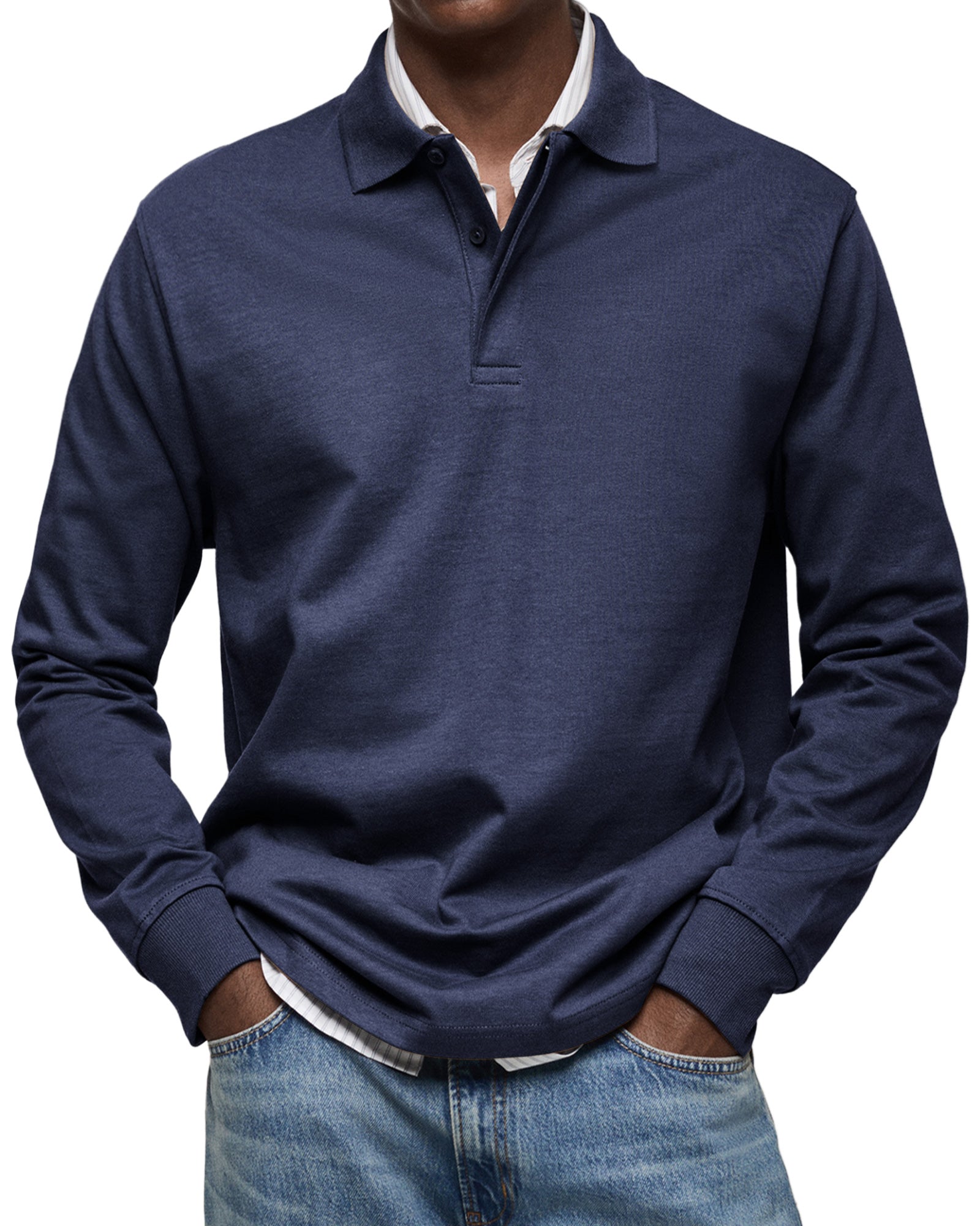 Bij Breeze™ | Casual Poloshirt met Lange Mouwen
